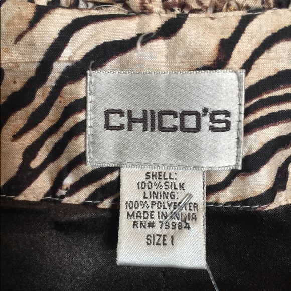 New Chico’s cheetah silk jacket size 1 - Picture 6 of 7